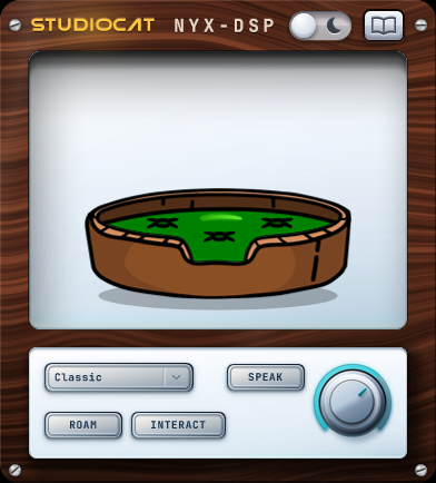 StudioCat plugin interface, light theme